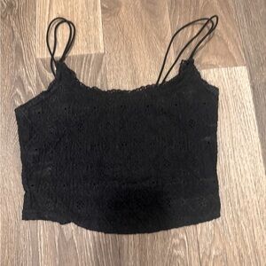 Black Lace Women's Crop Top. Fits like a XS to SM